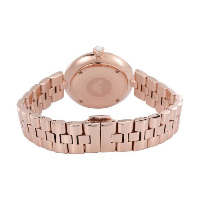 Emporio Armani Ladies Gianni T-Bar Rose Gold Watch - AR11206 - Image 5